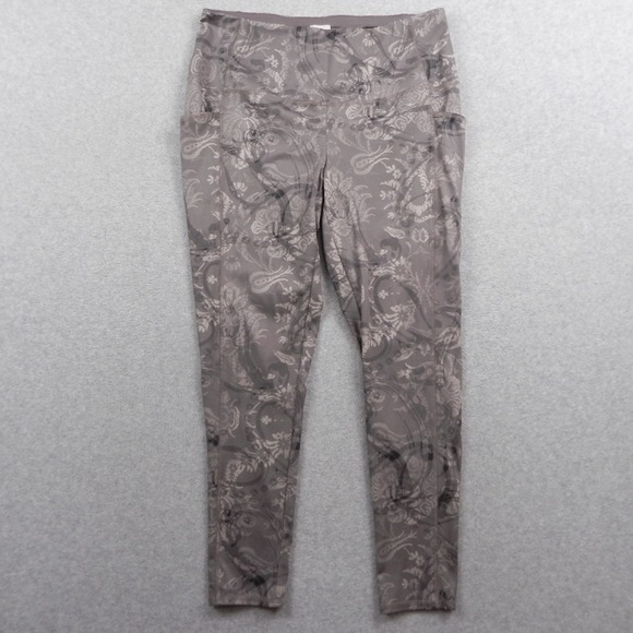 Chico's Pants - Chico's Zenergy Leggings Womens 2 12/14 Side Pockets Yoga Pants Paisley Floral